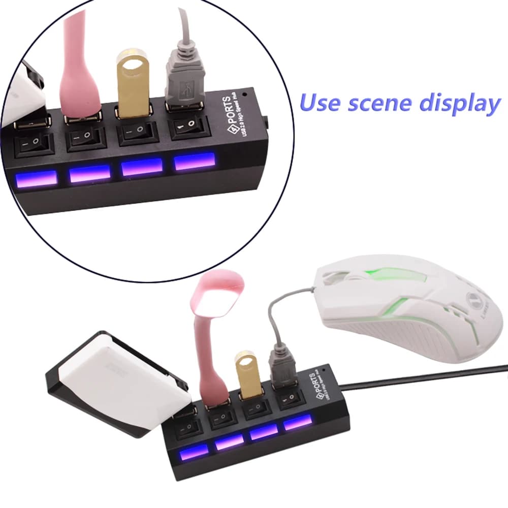 מפצל USB עם מתגים נפרדים, תמונה 5 מתוך 6