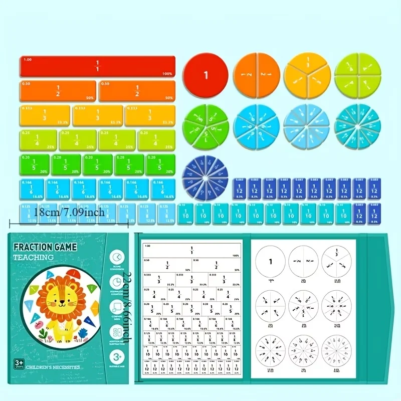 אריחי שברים מגנטיים ללימוד חשבון, תמונה 6 מתוך 6