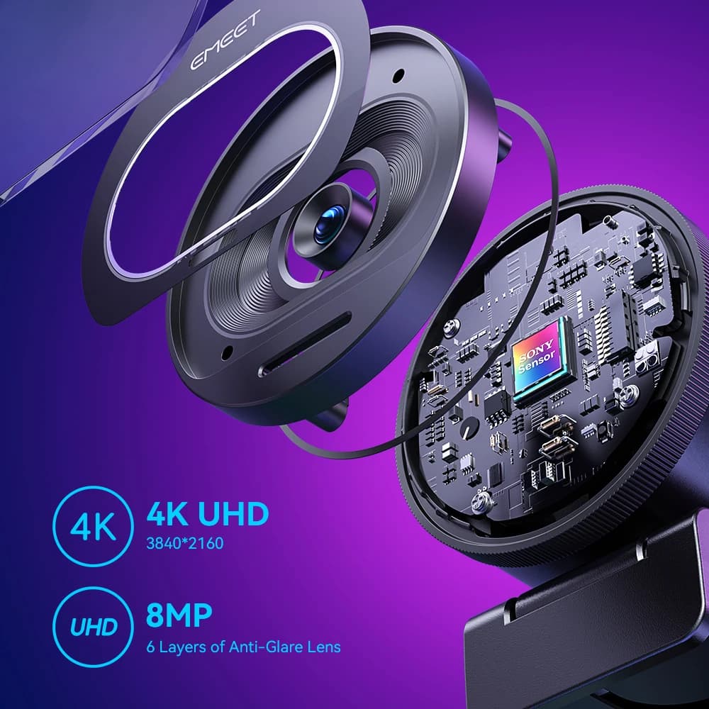 מצלמת רשת 4K עם מיקרופונים, תמונה 4 מתוך 6
