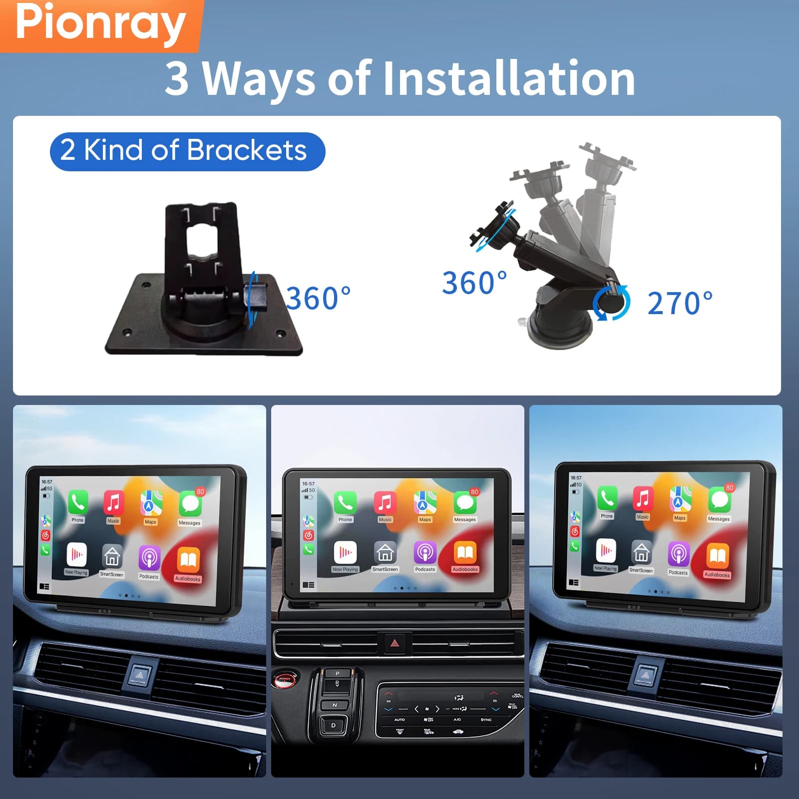 מסך CarPlay נייד לרכב, תמונה 4 מתוך 6