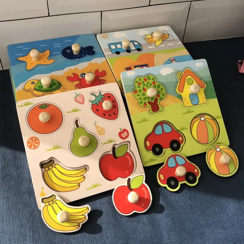 צעצוע עץ מונטסורי לפעוטות, תמונה 1 מתוך 6