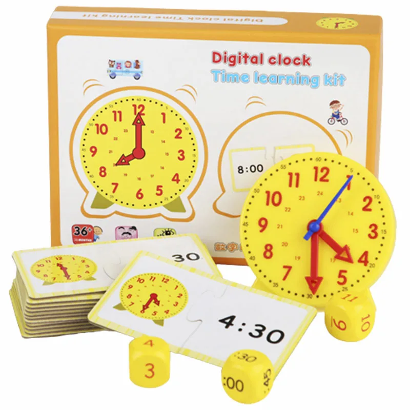 שעון לימודי מעץ ללימוד השעה, תמונה 1 מתוך 6