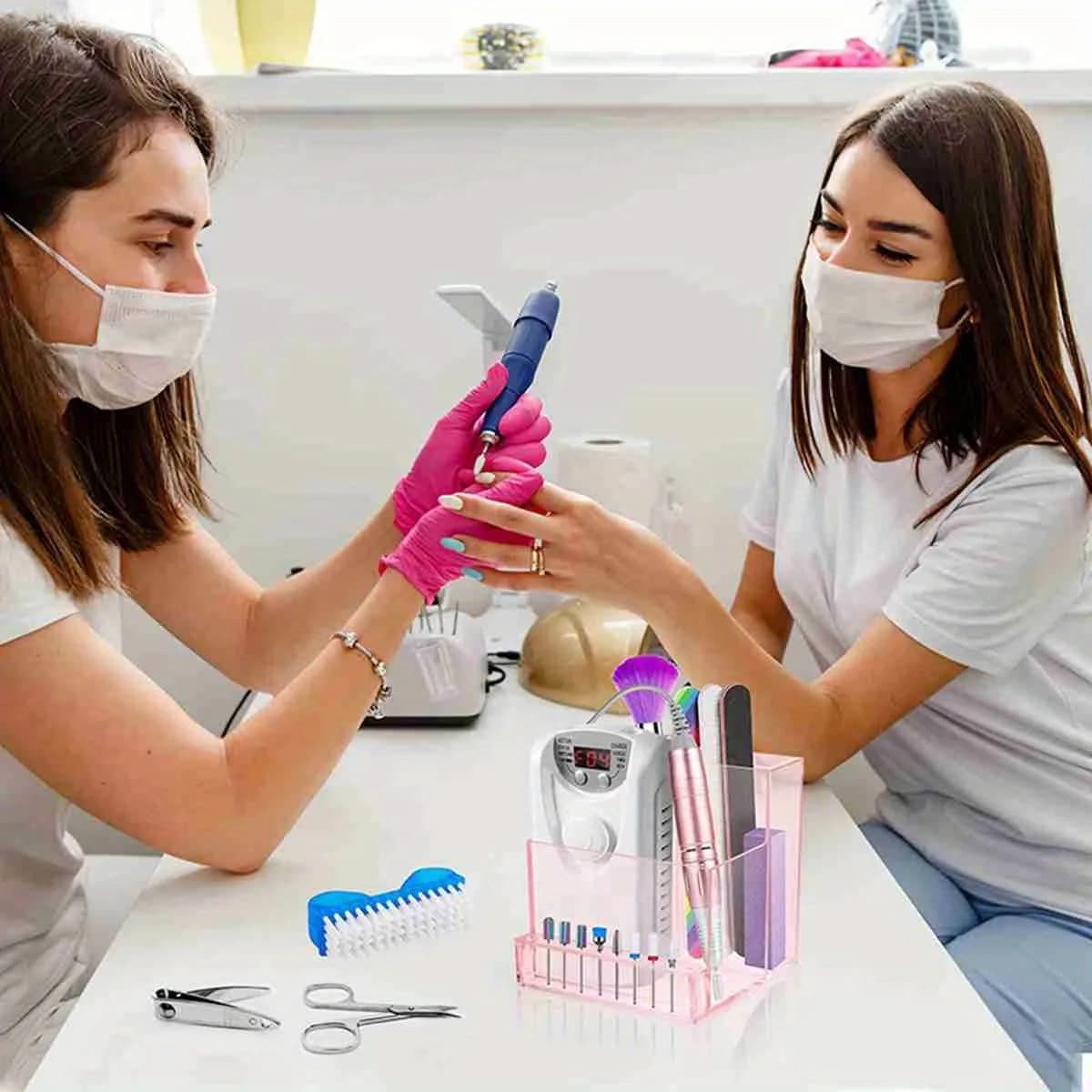קופסה שקופה לאחסון ראשי מקדחה לציפורניים, תמונה 6 מתוך 6