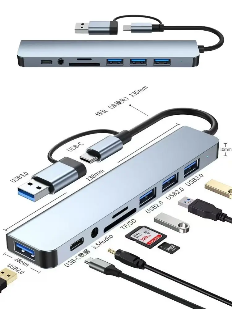 מפצל USB-C שלוש באחת עם HDMI, תמונה 5 מתוך 6