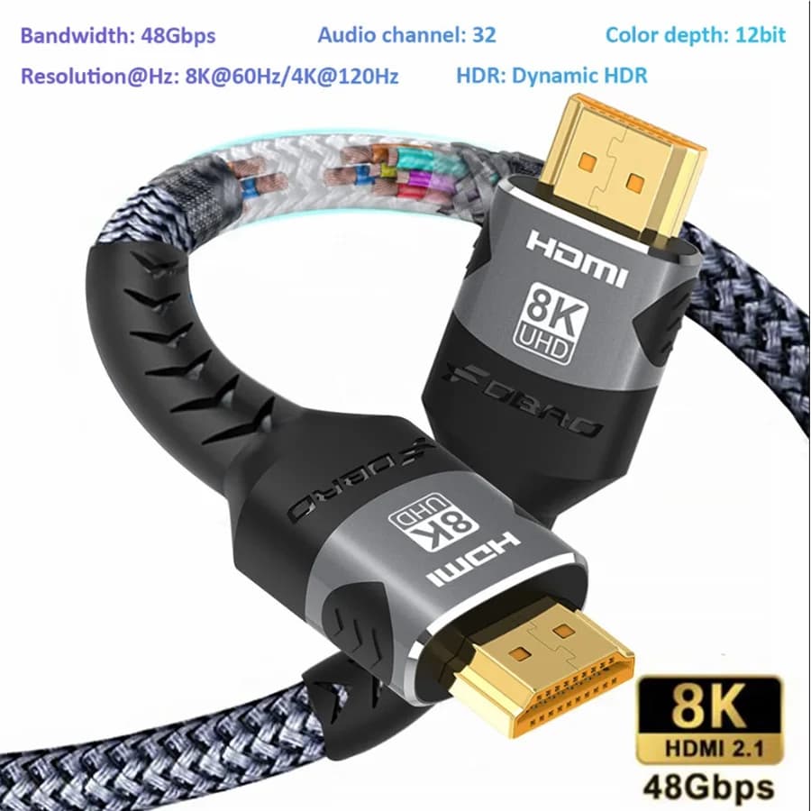 כבל HDMI קלוע מהיר, תמונה 1 מתוך 6