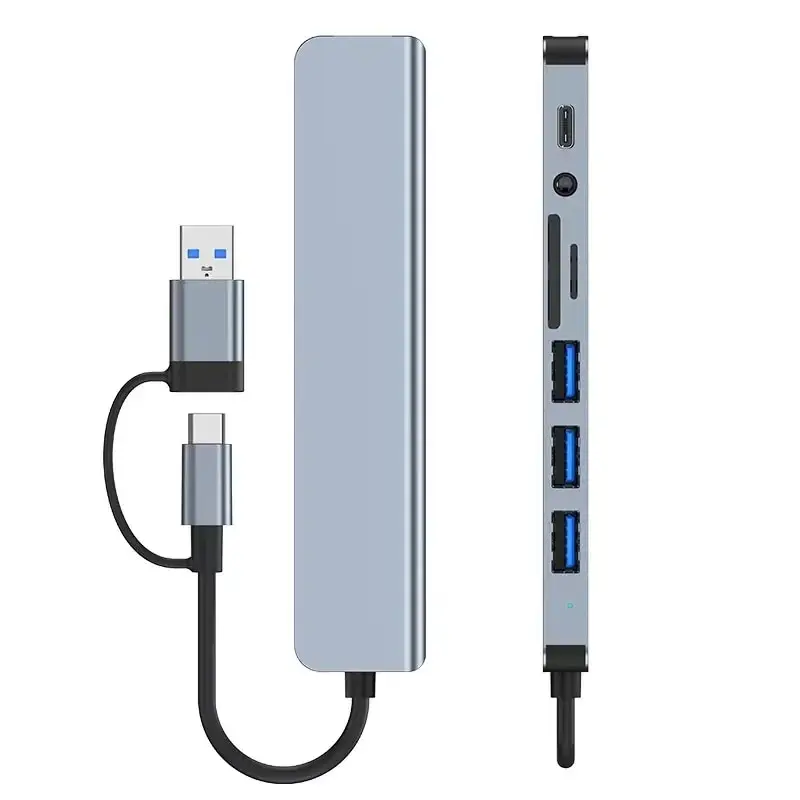 מפצל USB-C עם קורא כרטיסים, תמונה 4 מתוך 6