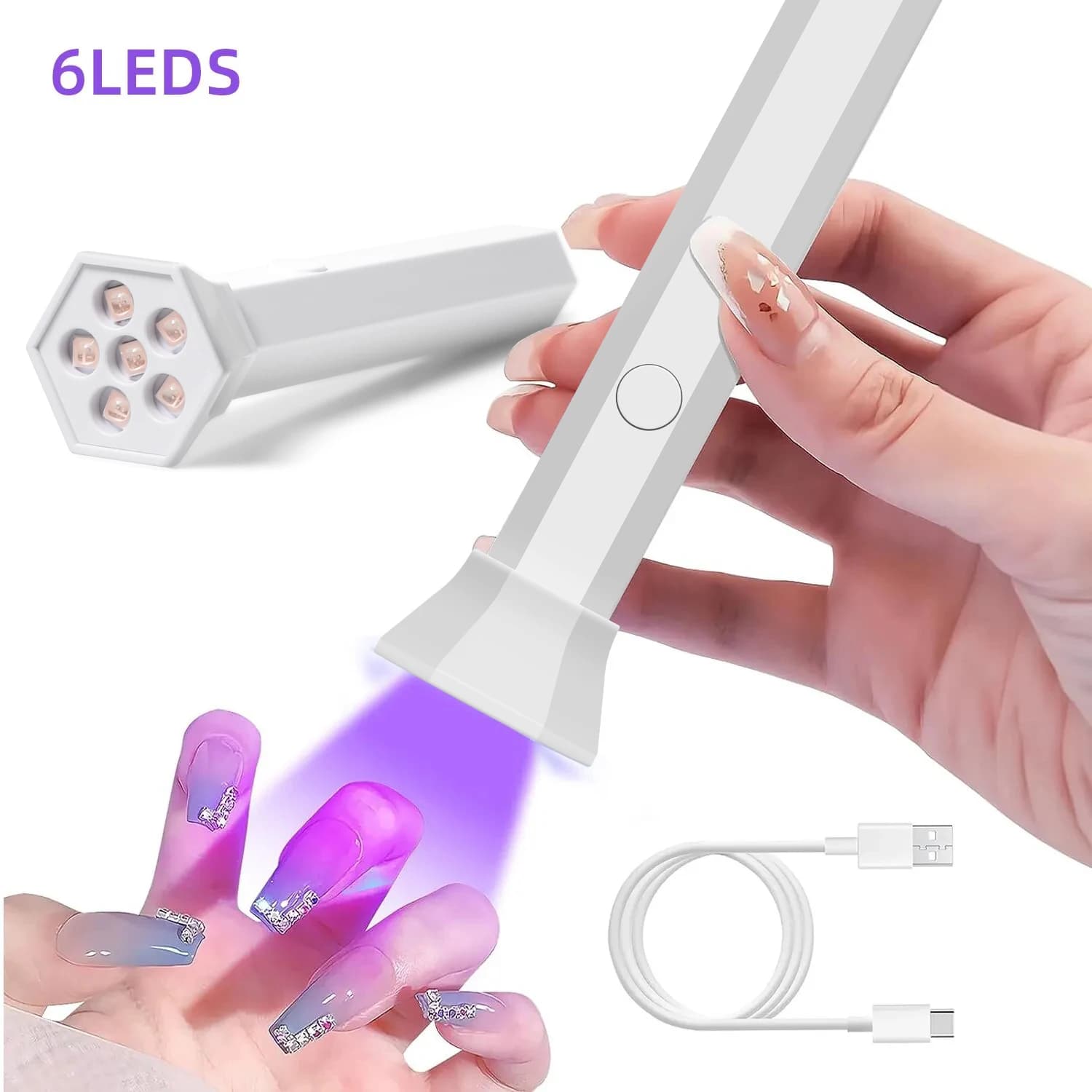 מנורת UV ידנית נטענת לציפורניים