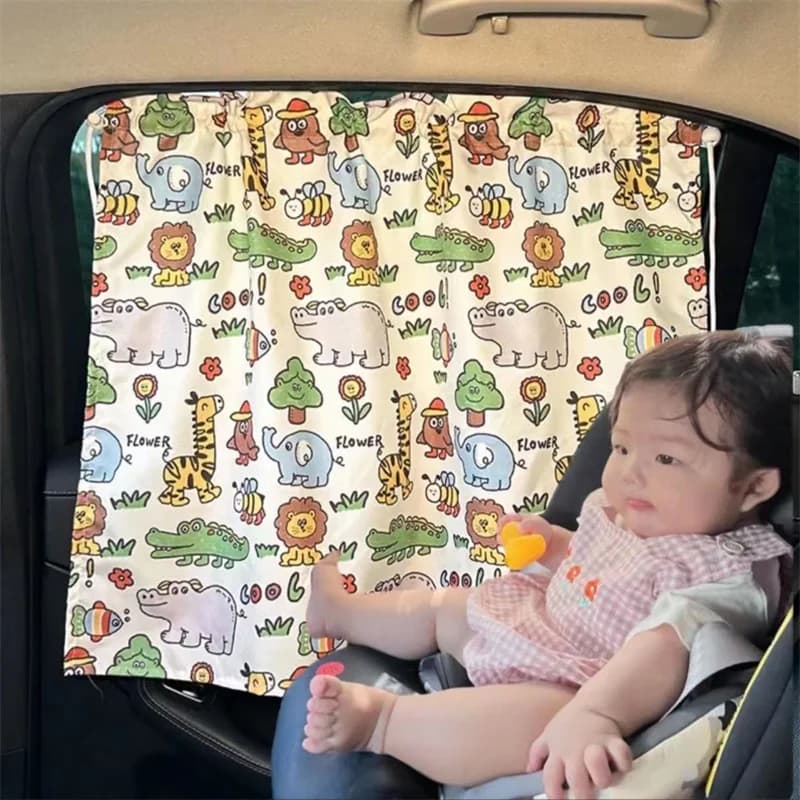 וילון שמש לחלון צד עם ציור, תמונה 1 מתוך 6