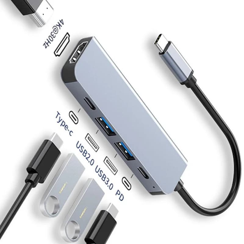 מפצל USB-C ל־HDMI עם טעינה