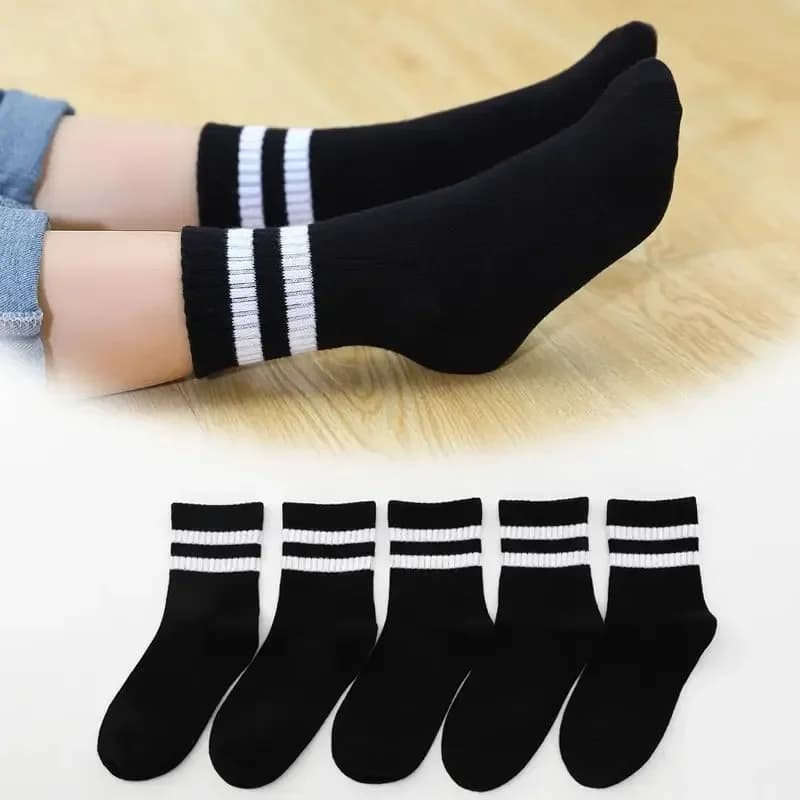 גרבי כותנה חלקות לבית הספר, תמונה 1 מתוך 6