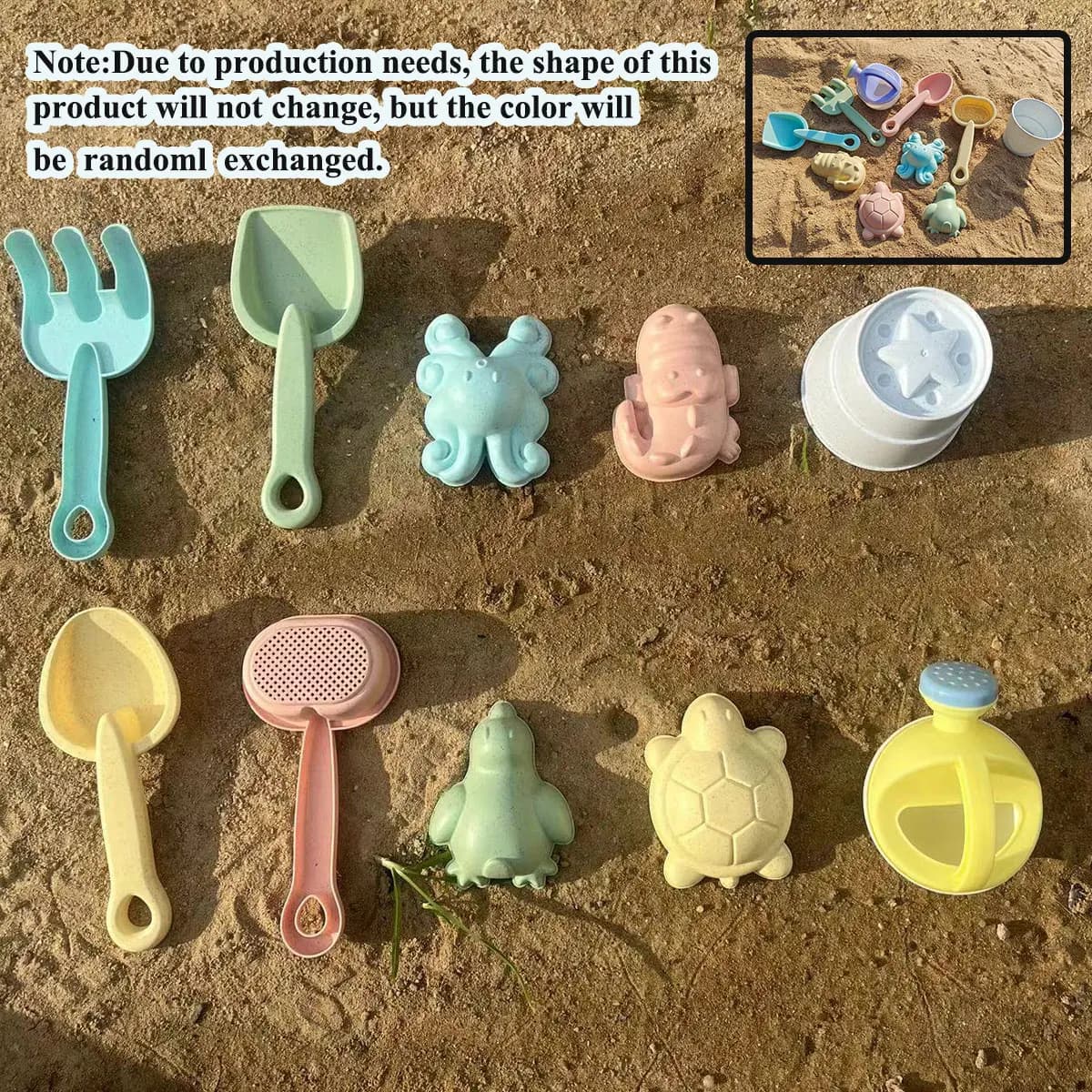 סט צעצועי חול לחוף, תמונה 2 מתוך 6