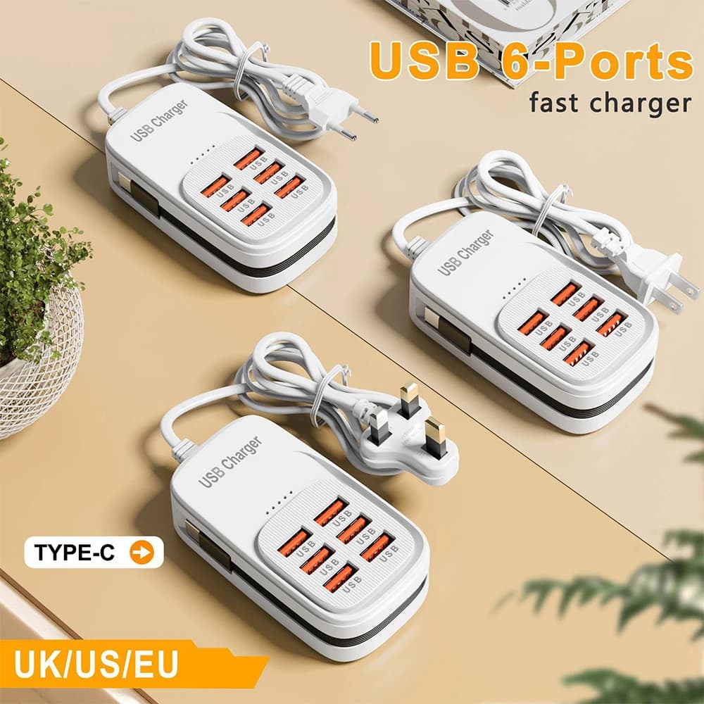 מפצל חשמל שולחני עם USB, תמונה 6 מתוך 6