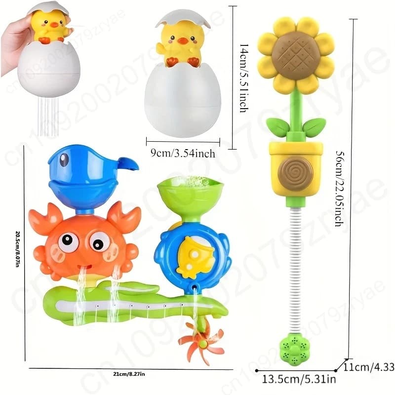 צעצועי אמבטיה עם פתמות הצמדה, תמונה 2 מתוך 6