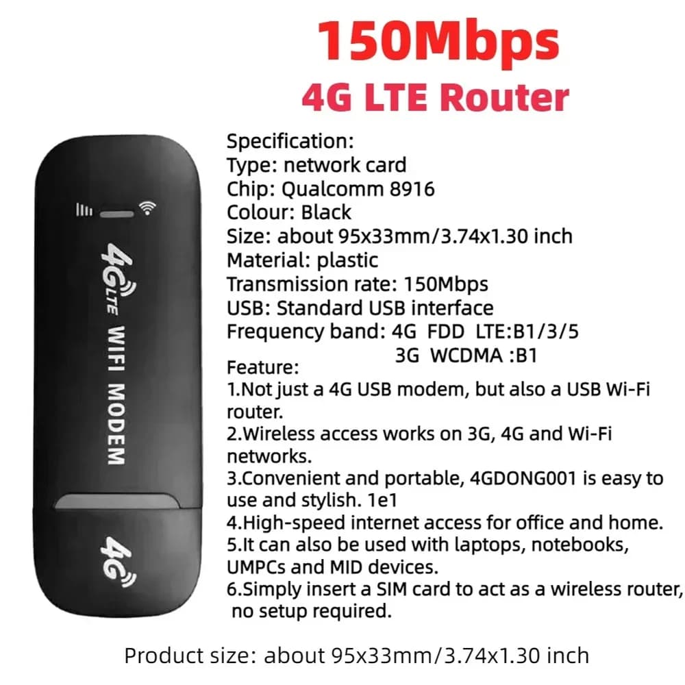 מודם סלולרי USB עם כרטיס SIM, תמונה 6 מתוך 6
