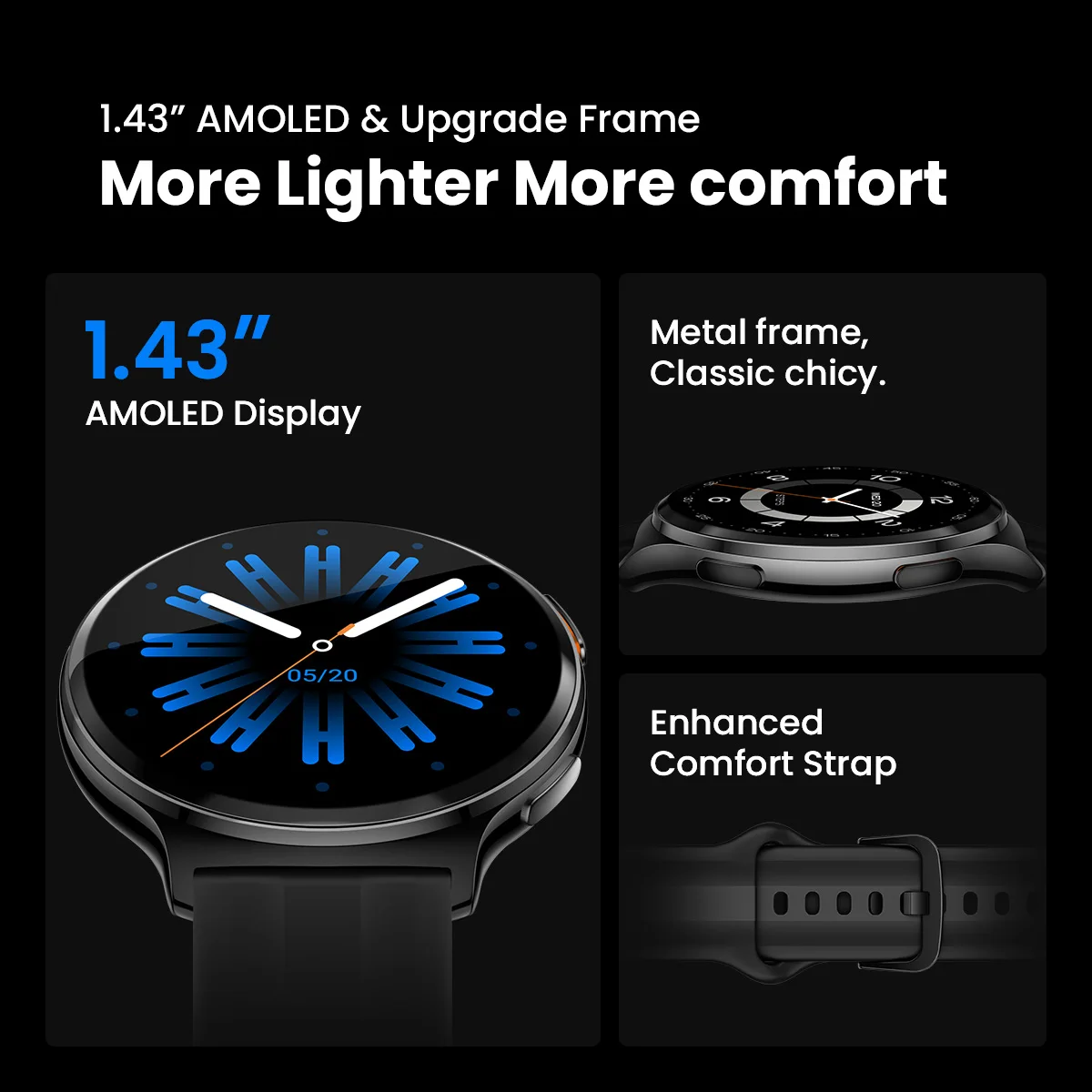 שעון חכם עם מסך AMOLED, תמונה 3 מתוך 6