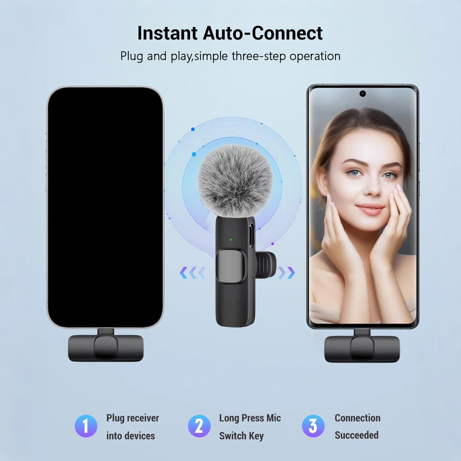 מיקרופון דש אלחוטי ב־USB-C, תמונה 3 מתוך 6