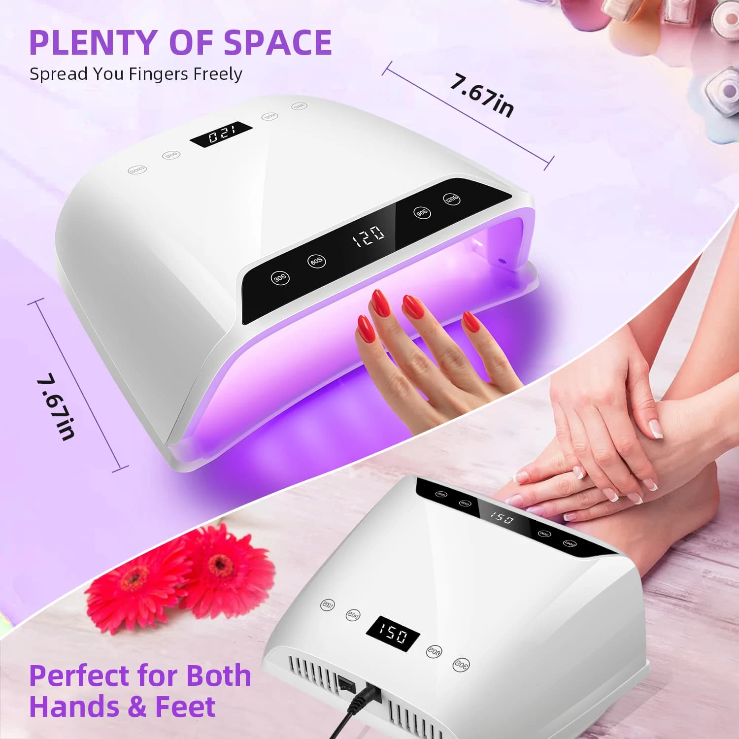 מנורת UV גדולה לייבוש לק ג׳ל, תמונה 6 מתוך 6