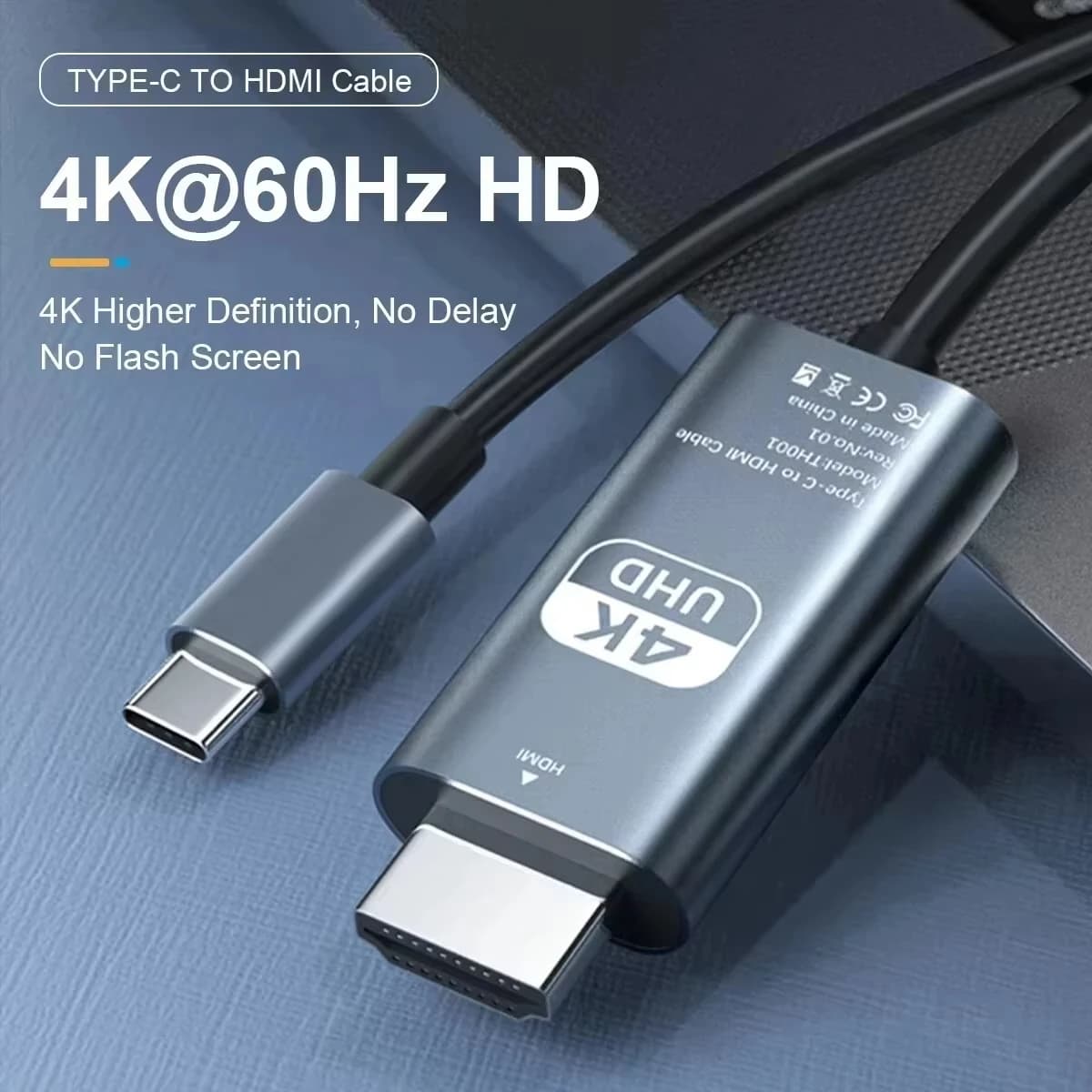 כבל USB-C ל־HDMI באורך שני מטרים, תמונה 4 מתוך 6
