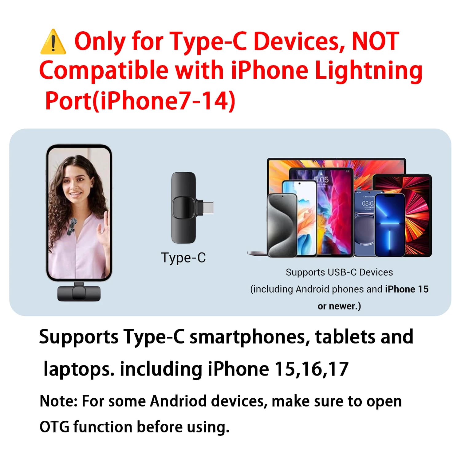 מיקרופון דש אלחוטי ב־USB-C, תמונה 2 מתוך 6