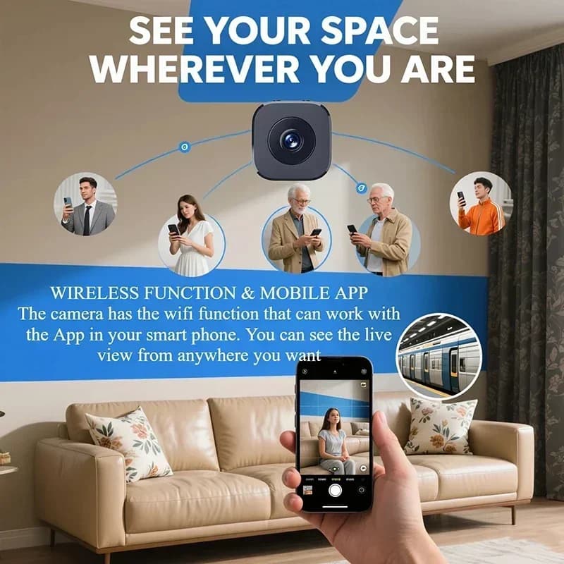 מצלמת אבטחה קטנה עם Wi-Fi, תמונה 5 מתוך 6