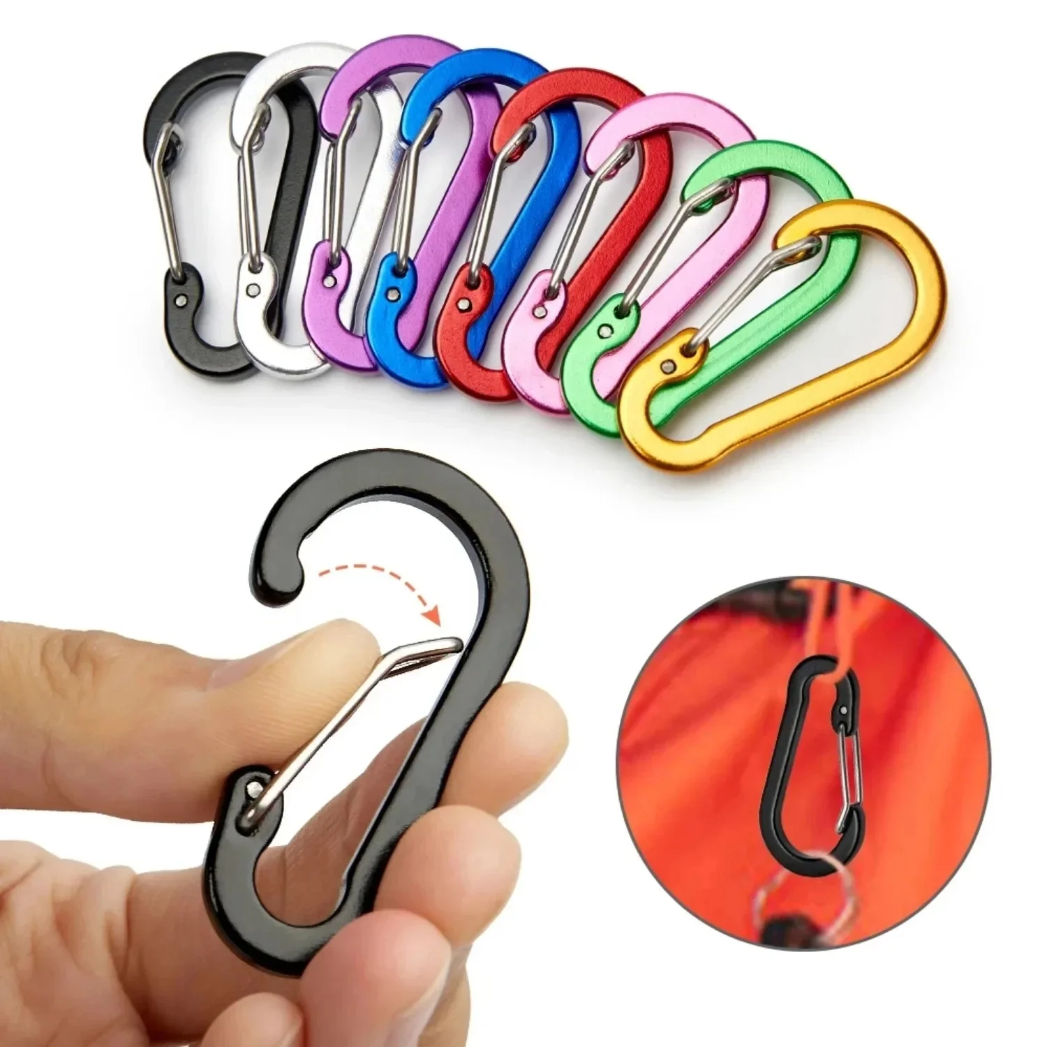 סט 12 קרבינרים קטנים לתיק, תמונה 1 מתוך 6