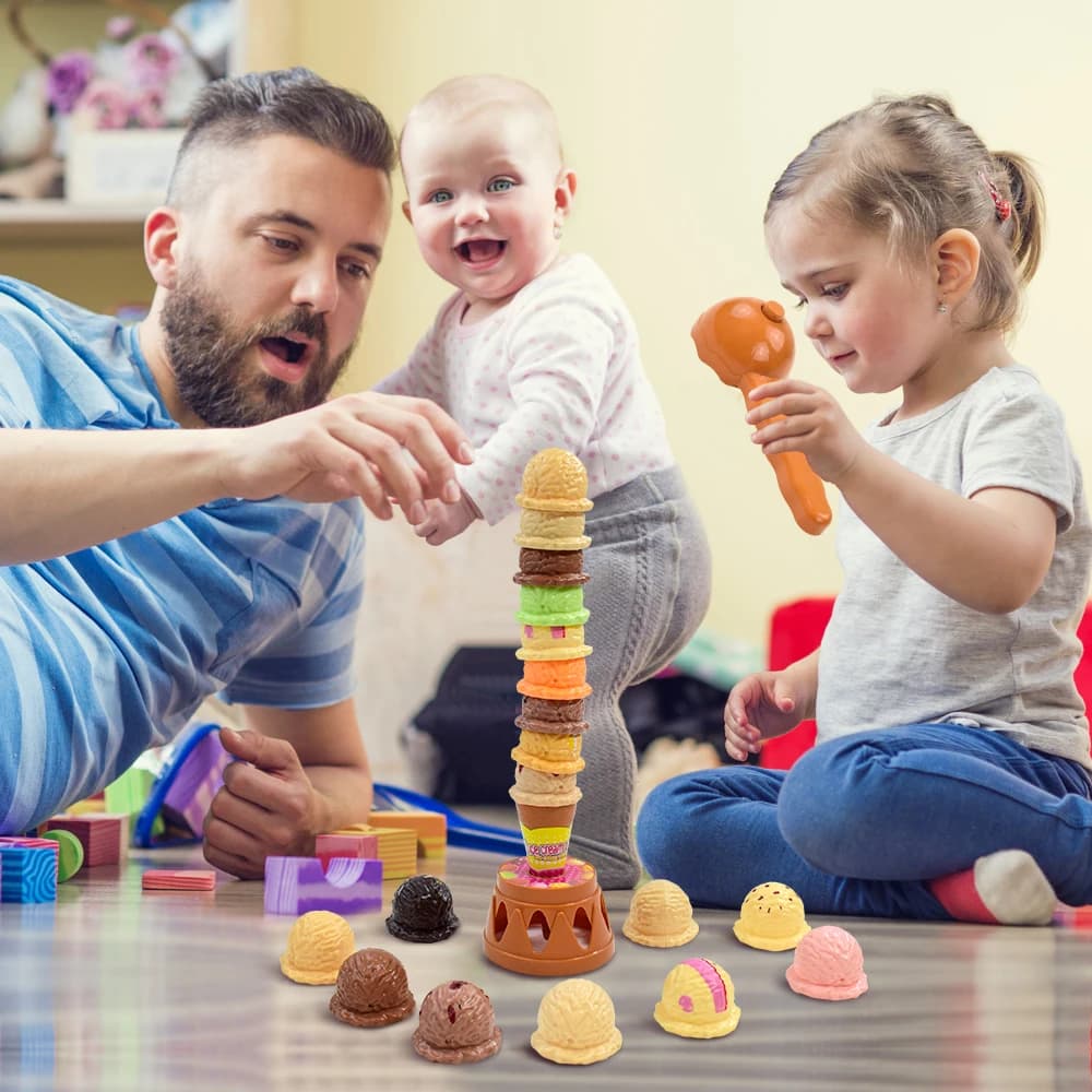 צעצוע גלידה להערמה ולמשחק, תמונה 2 מתוך 6