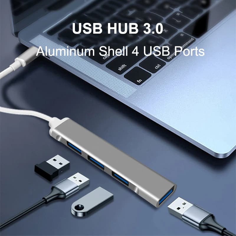 מפצל USB-C לארבע יציאות, תמונה 2 מתוך 6