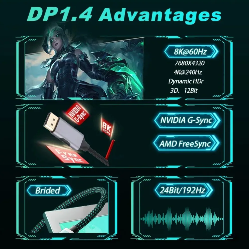 כבל USB-C לחיבור מסך DisplayPort, תמונה 4 מתוך 6
